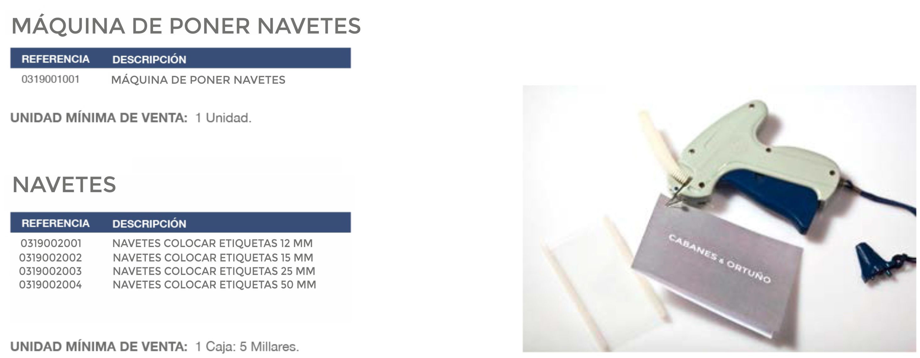 Maquina y Navetes.