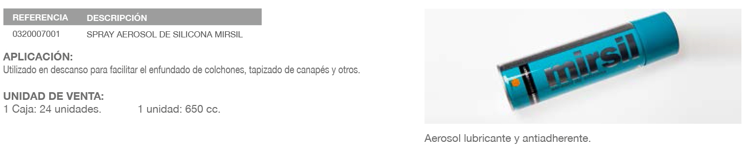 Spray aerosol de silicona