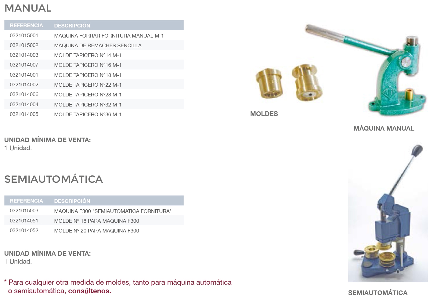 Maquinas  fornitura